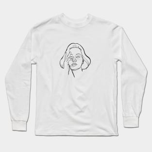 Woman Face One Line Long Sleeve T-Shirt